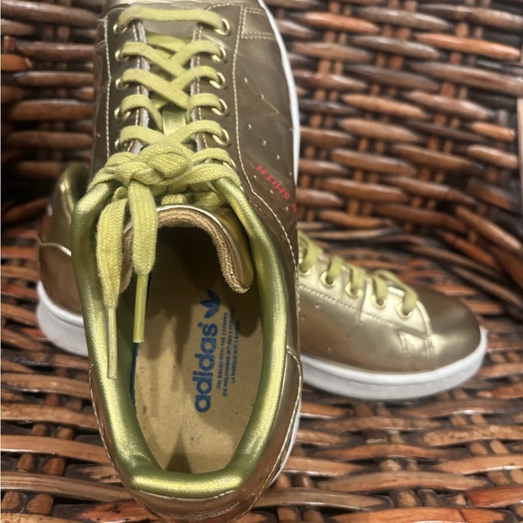 Adidas Originals Stan Smith Metallic Gold Sneakers Mens Size 6.5 men /women’s 8 - Picture 8 of 10